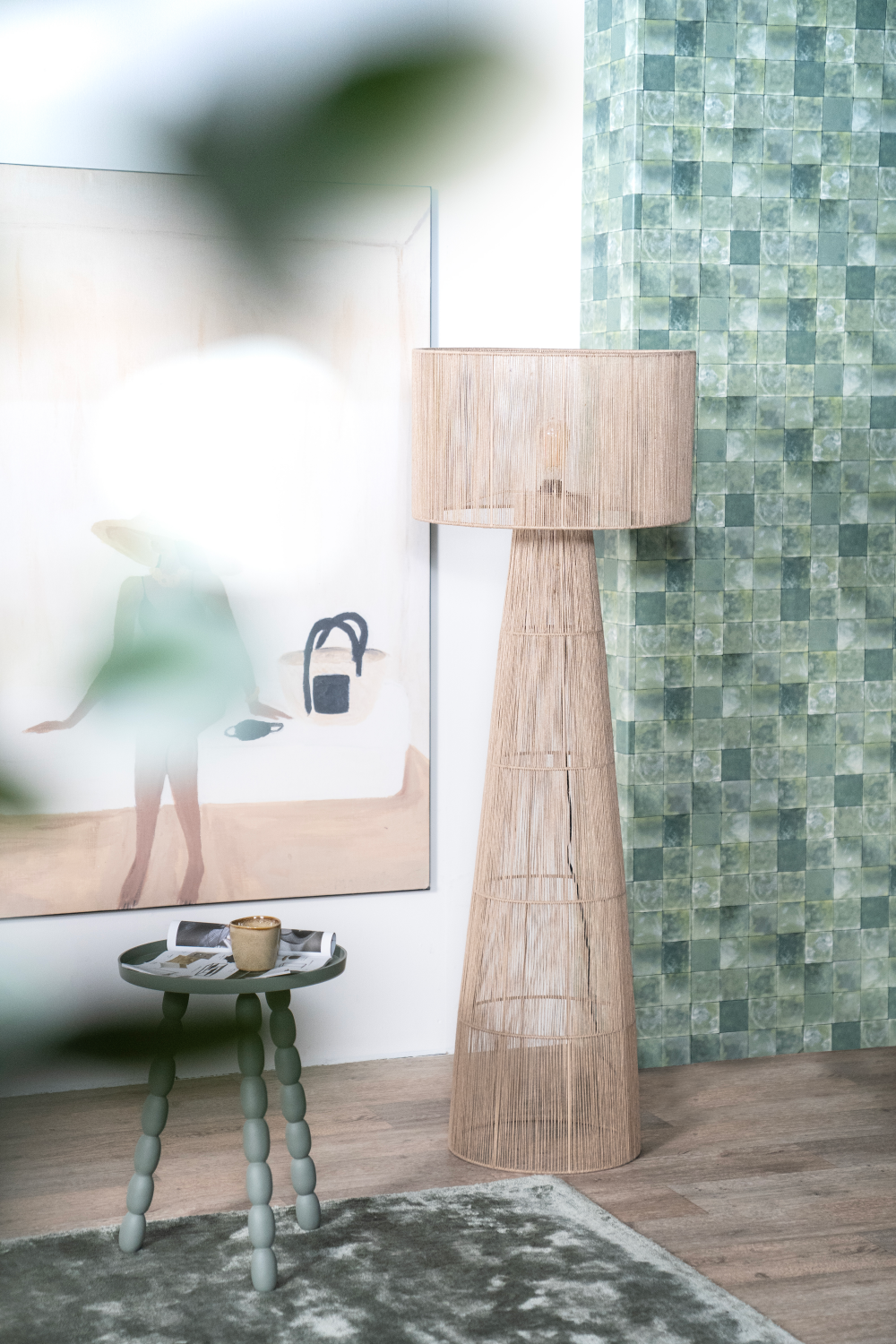 Jute Modern Floor Lamp | Oroa.com