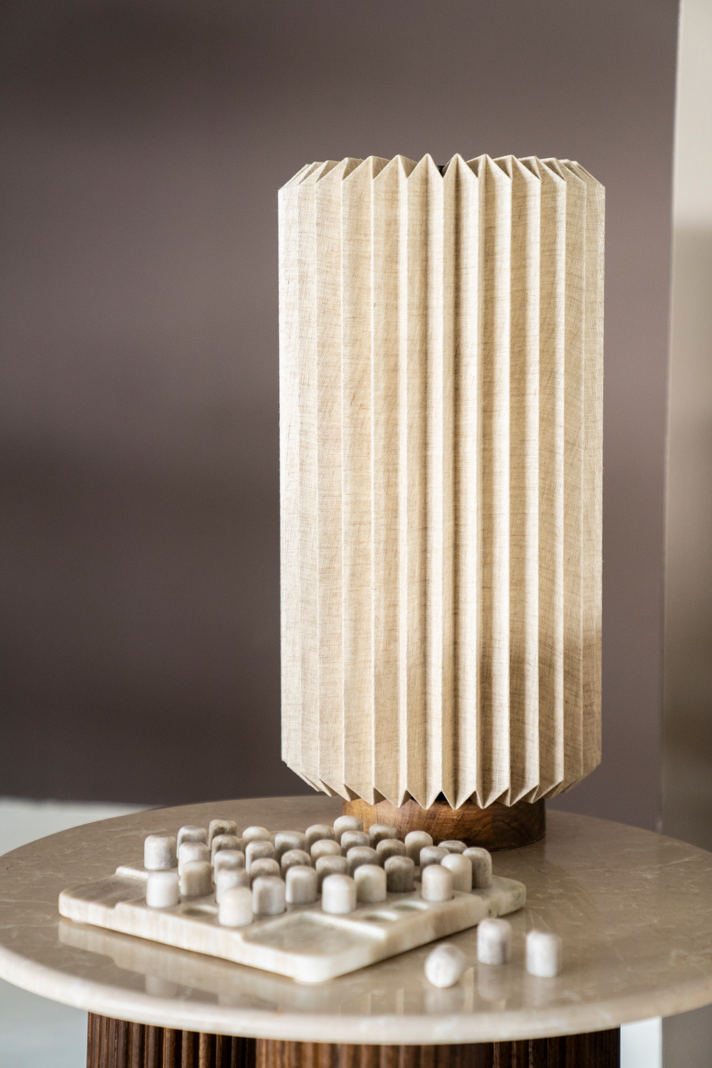 Fluted Linen Table Lamp | By-Boo Zuki | OROA.com