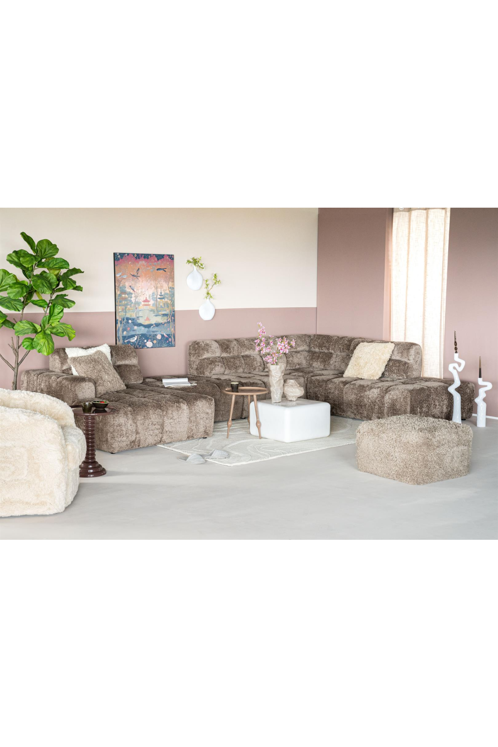 White Swirl Wool Carpet | By-Boo Soil | Oroa.com