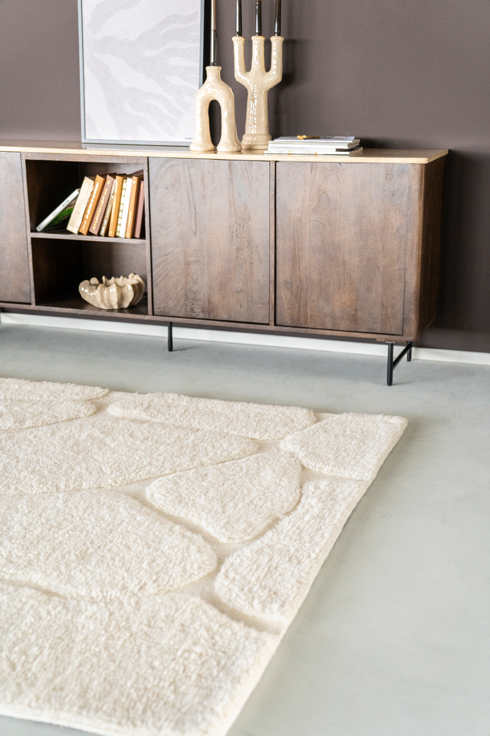 White Wool Blend Rug | Oroa.com