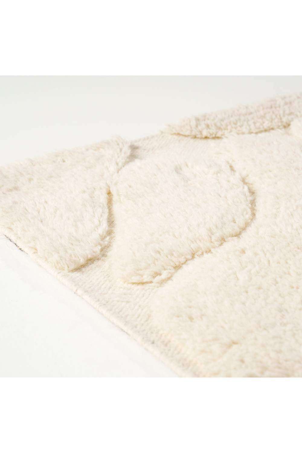 White Wool Blend Rug | By-Boo Kala | OROA.com