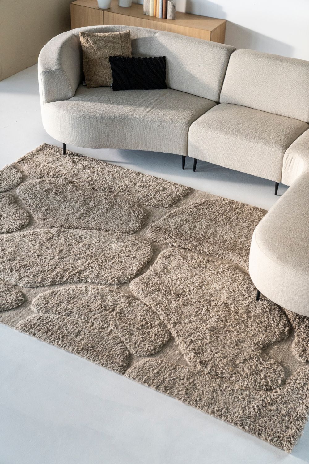 Taupe Wool Blend Carpet | Oroa.com