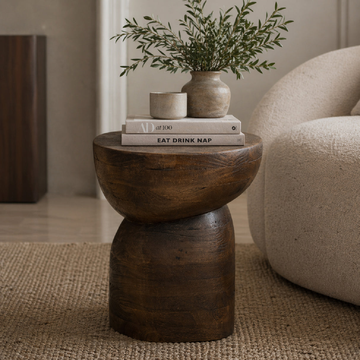 Organic-Shaped Wooden Side Table | Oroa.com