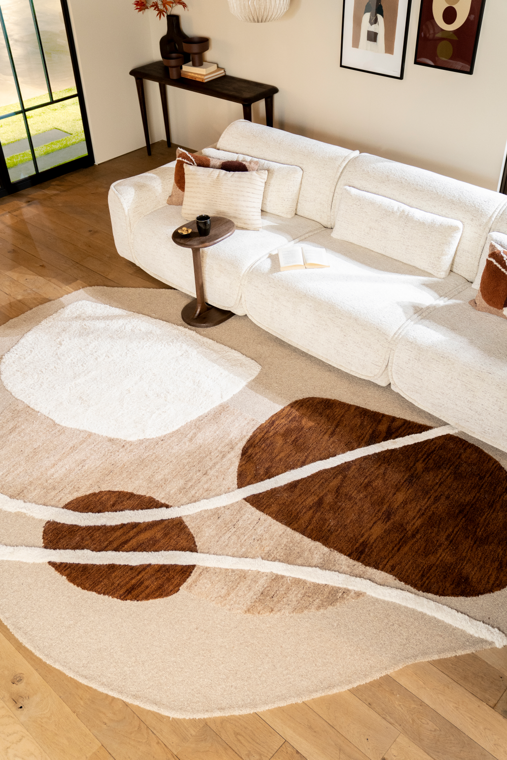 Handmade Wool Abstract Carpet | By-Boo Organi | OROA.com