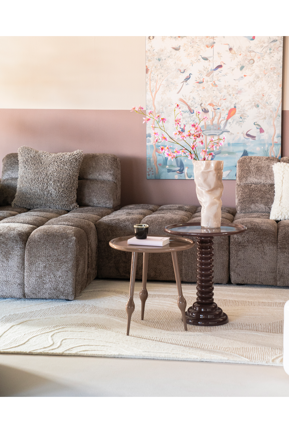 Aluminum Pedestal Side Table | By-Boo Basco