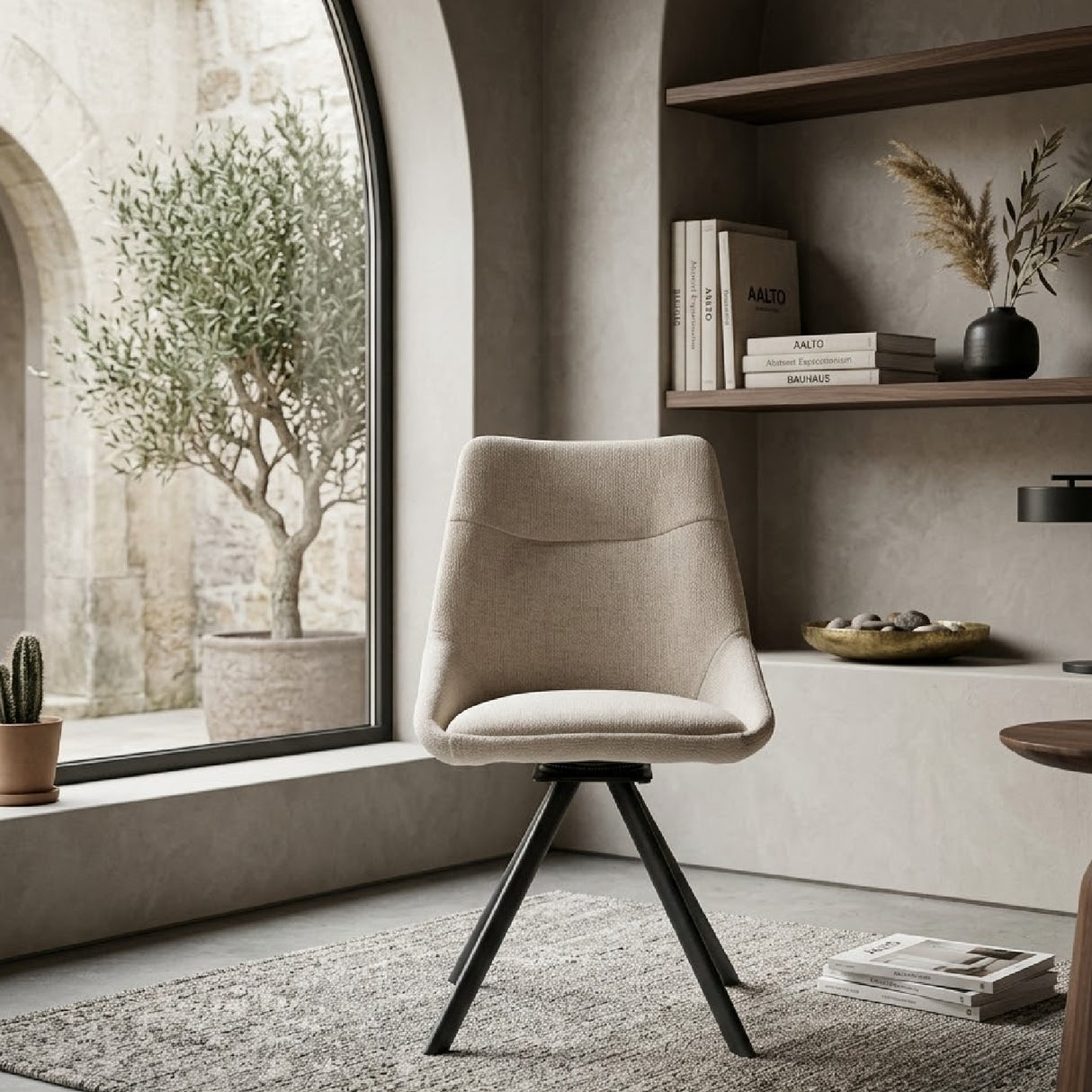 Upholstered Quadrapod Dining Chair (2) | Oroa.com
