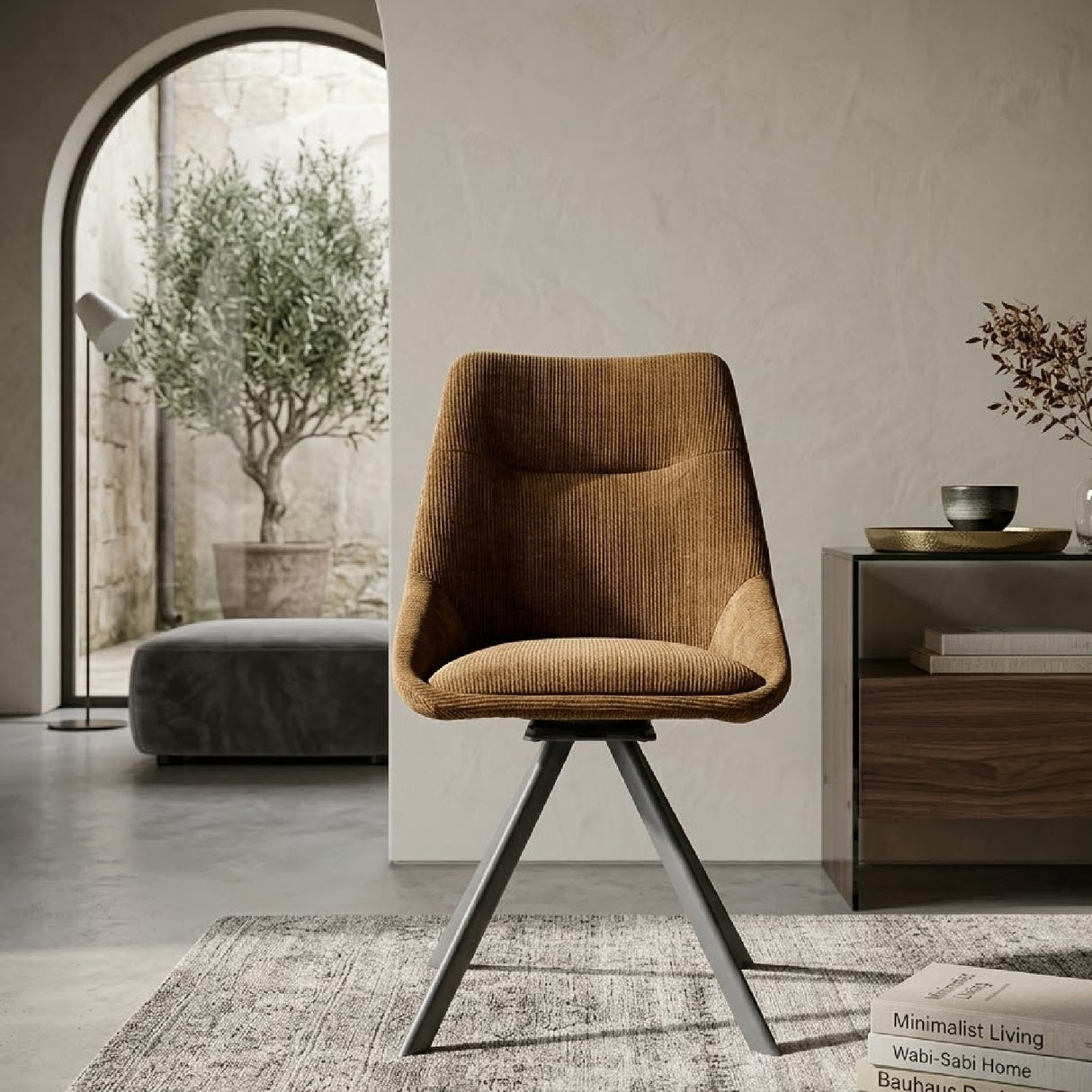 Upholstered Quadrapod Dining Chair (2) | Oroa.com