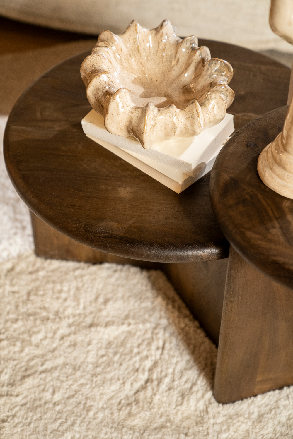 Round Wooden Coffee Table S | By-Boo Leoti | OROA.com