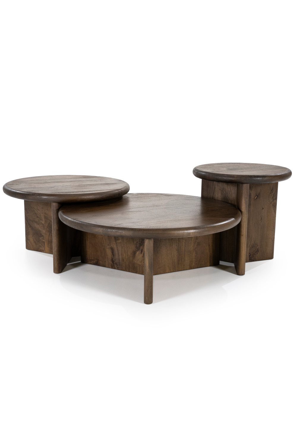 Round Wooden Coffee Table M | By-Boo Leoti | OROA.com