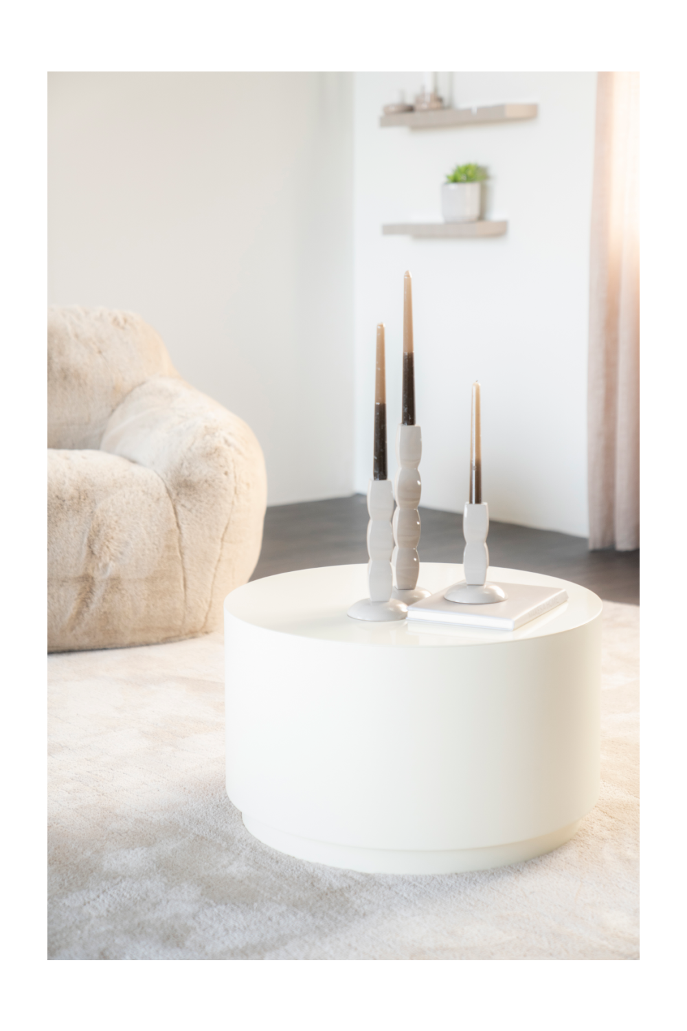 Round Iron Coffee Table | By-Boo Mesita | OROA.com