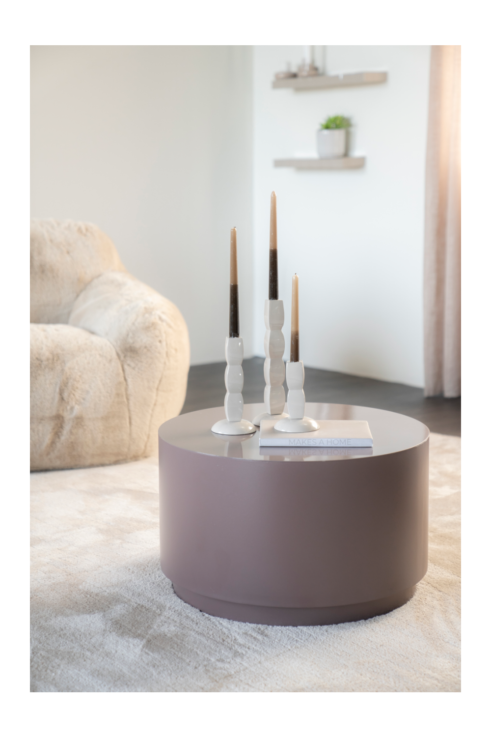 Round Iron Coffee Table | By-Boo Mesita | OROA.com