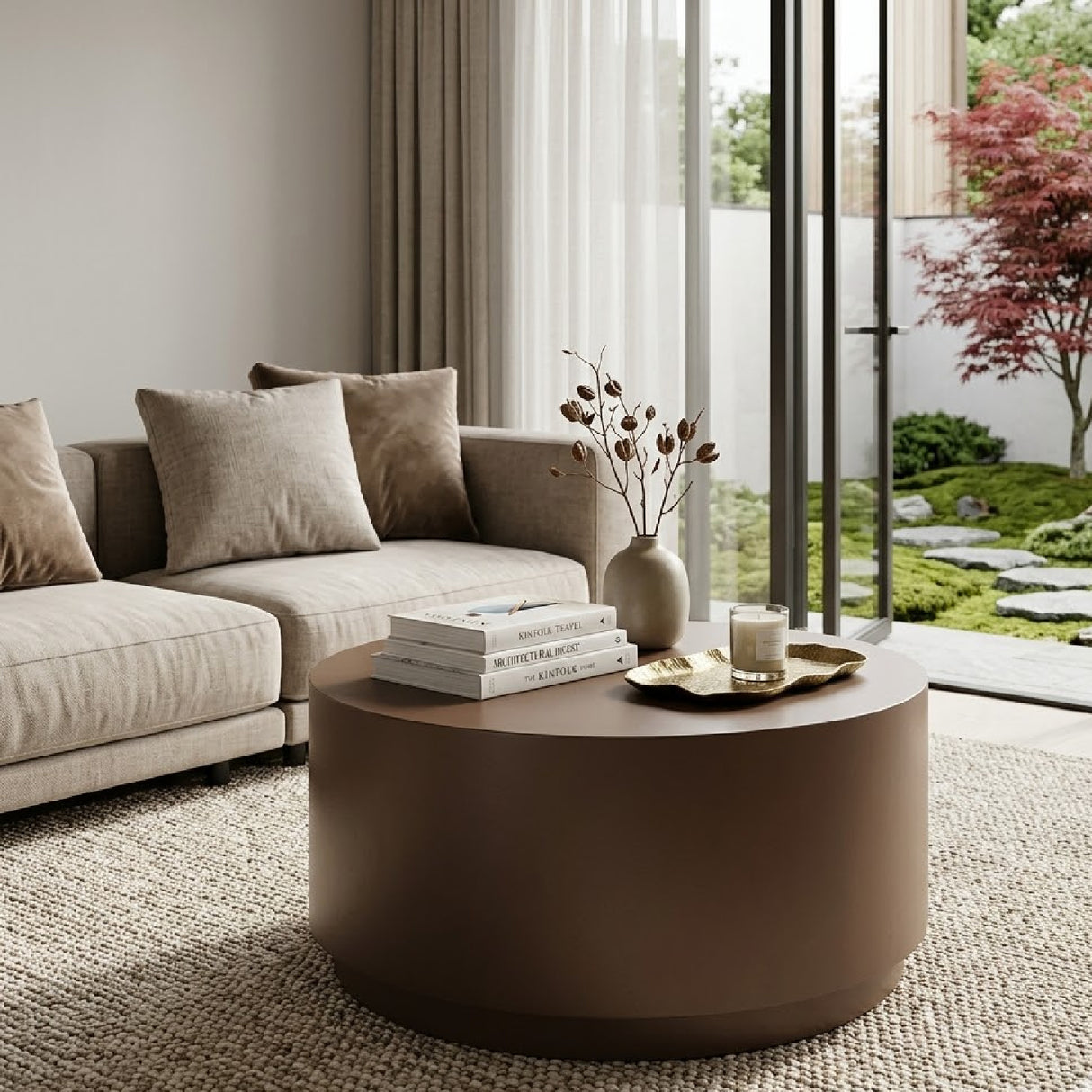 Round Iron Coffee Table | Oroa.com