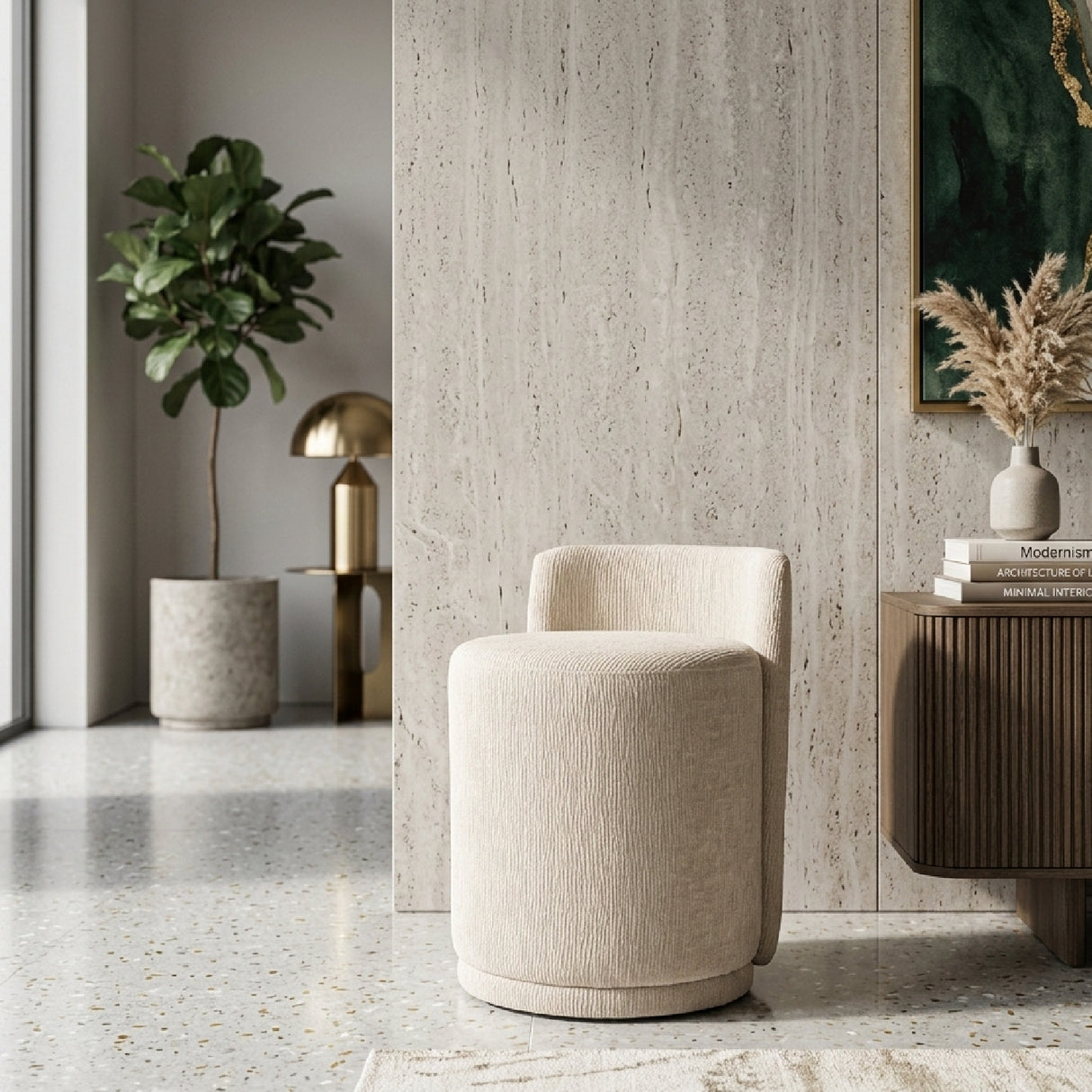 Fabric Round Accent Chair | Oroa.com