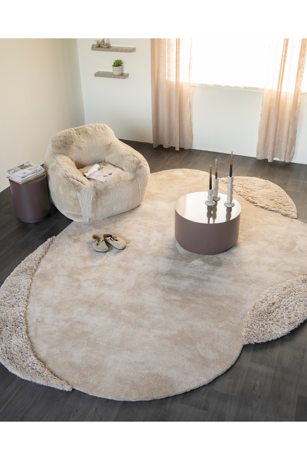 Beige Tufted Organic Carpet | Oroa.com