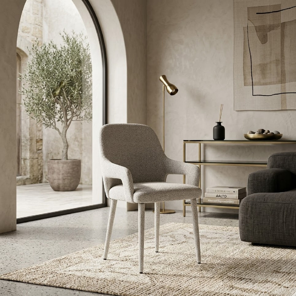 Fabric Covered Dining Armchairs (2) | Oroa.com