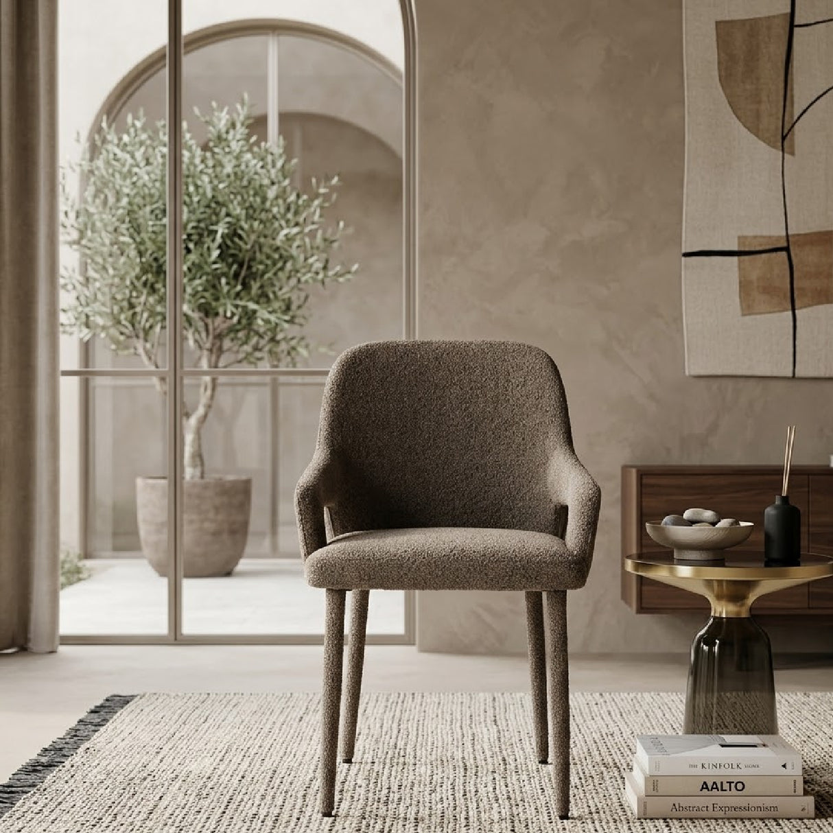 Fabric Covered Dining Armchairs (2) | Oroa.com