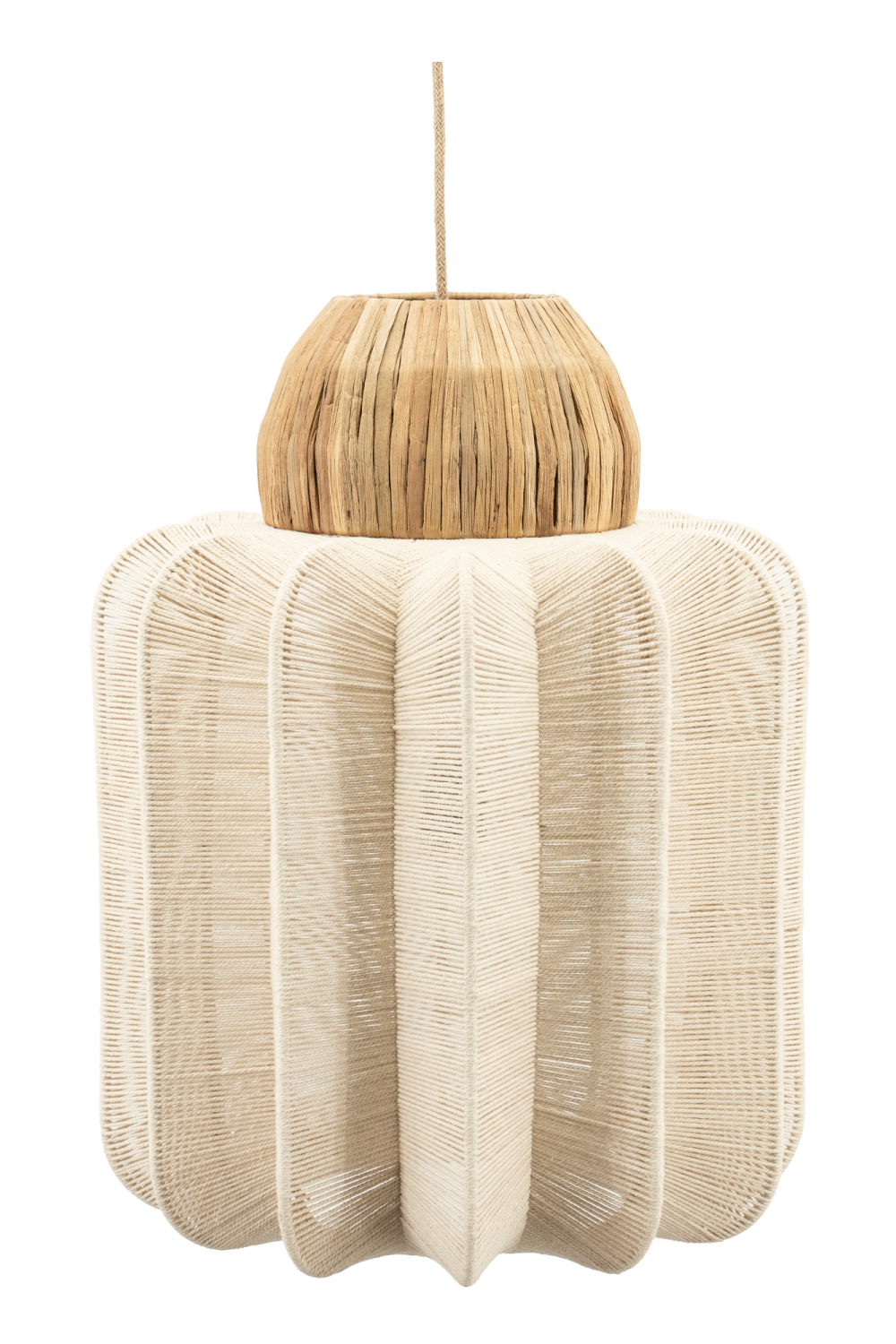 Natural Fiber Fluted Pendant Light | By-Boo Reb | OROA.com