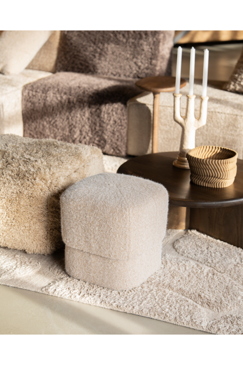 Upholstered Square Stool | Oroa.com