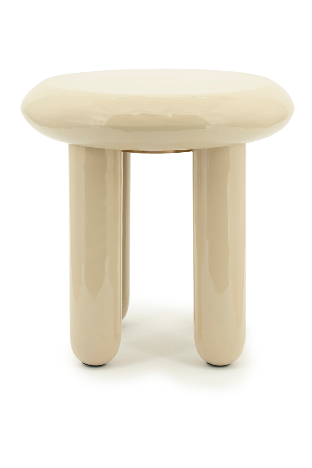 Glossy Iron Round Side Table | By-Boo Balloon | OROA.com