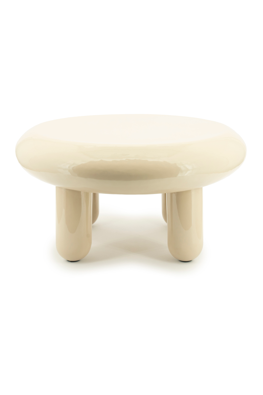 Glossy Iron Round Coffee Table | By-Boo Balloon | OROA.com