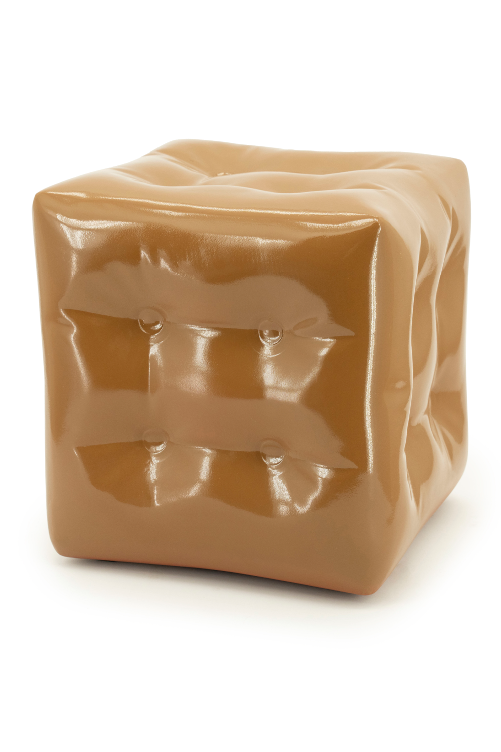 Glossy Crumpled Cube Stool | By-Boo Captives | OROA.com