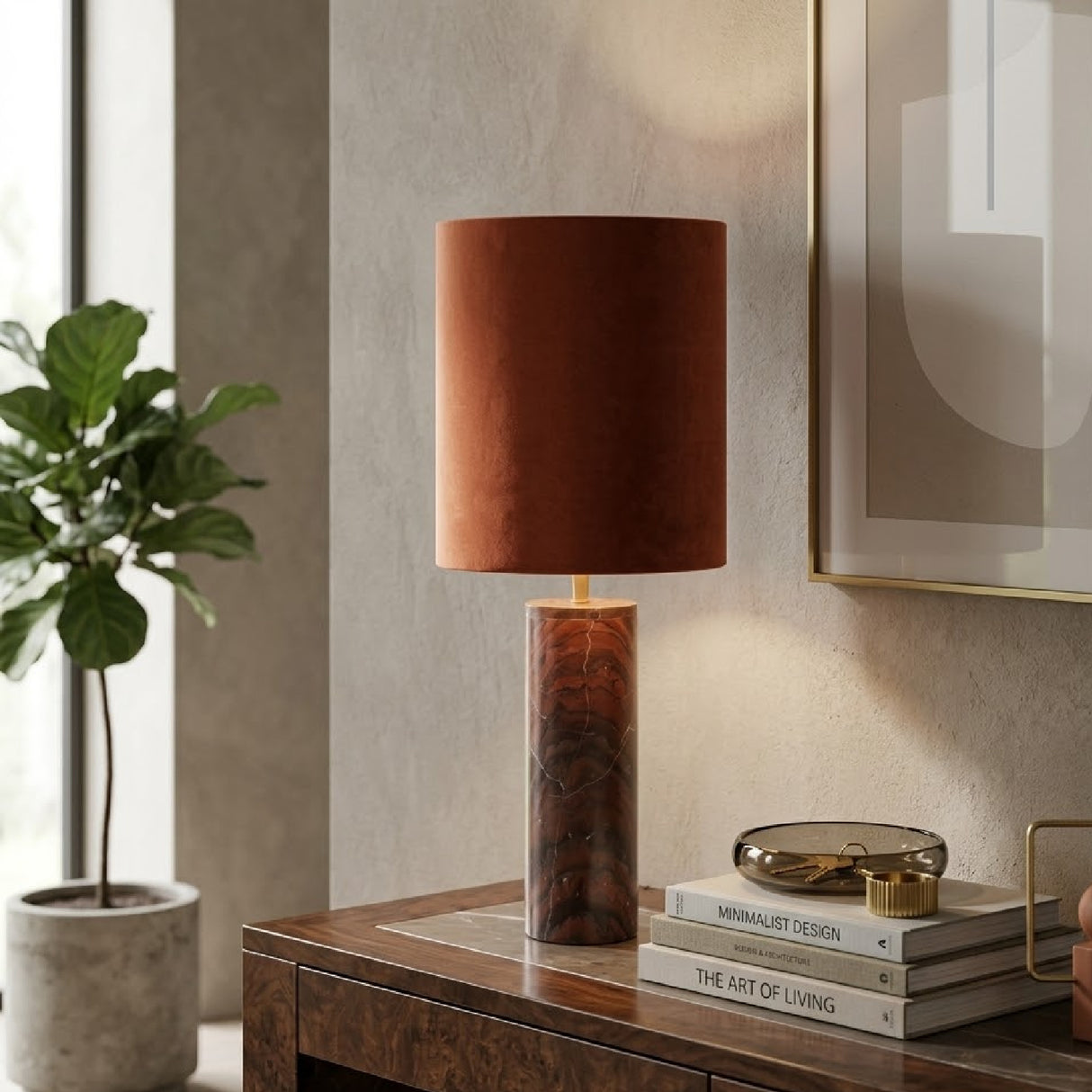 Marble Cylindrical Table Lamp | Oroa.com