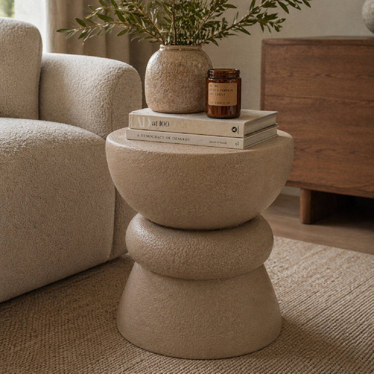 Coated Metal Modern Side Table | Oroa.com
