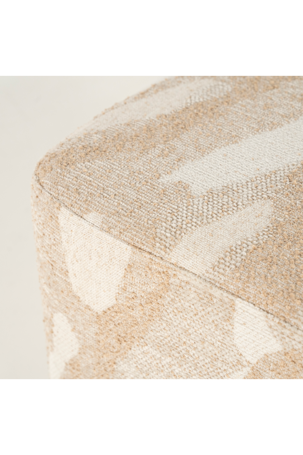 Printed Fabric Square Pouf S | By-Boo Rytm | Oroa.com