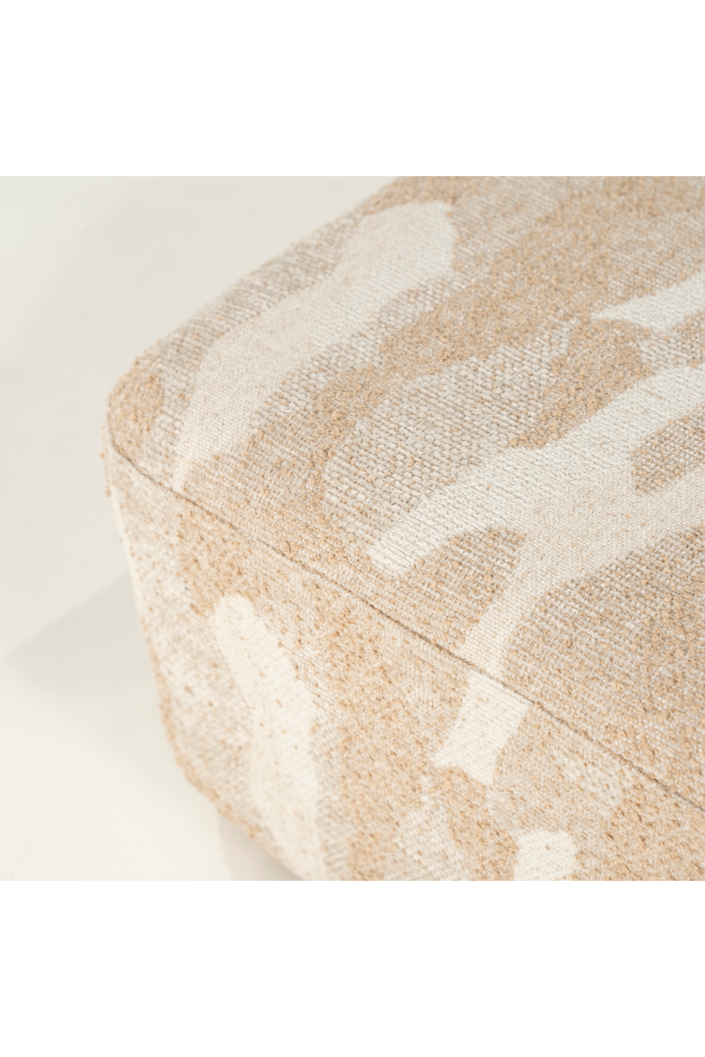 Printed Fabric Square Pouf L | Oroa.com