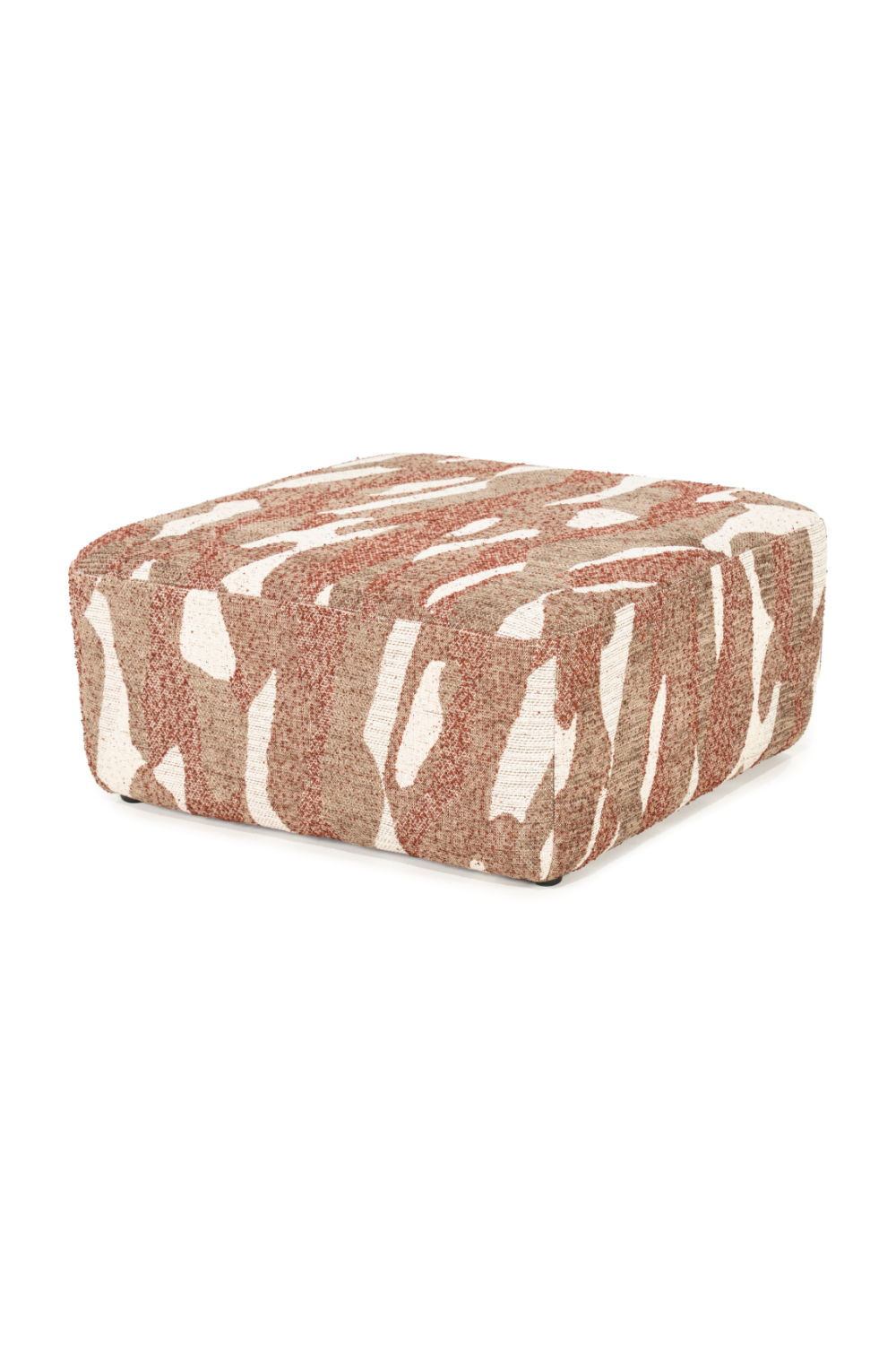 Printed Fabric Square Pouf L | Oroa.com