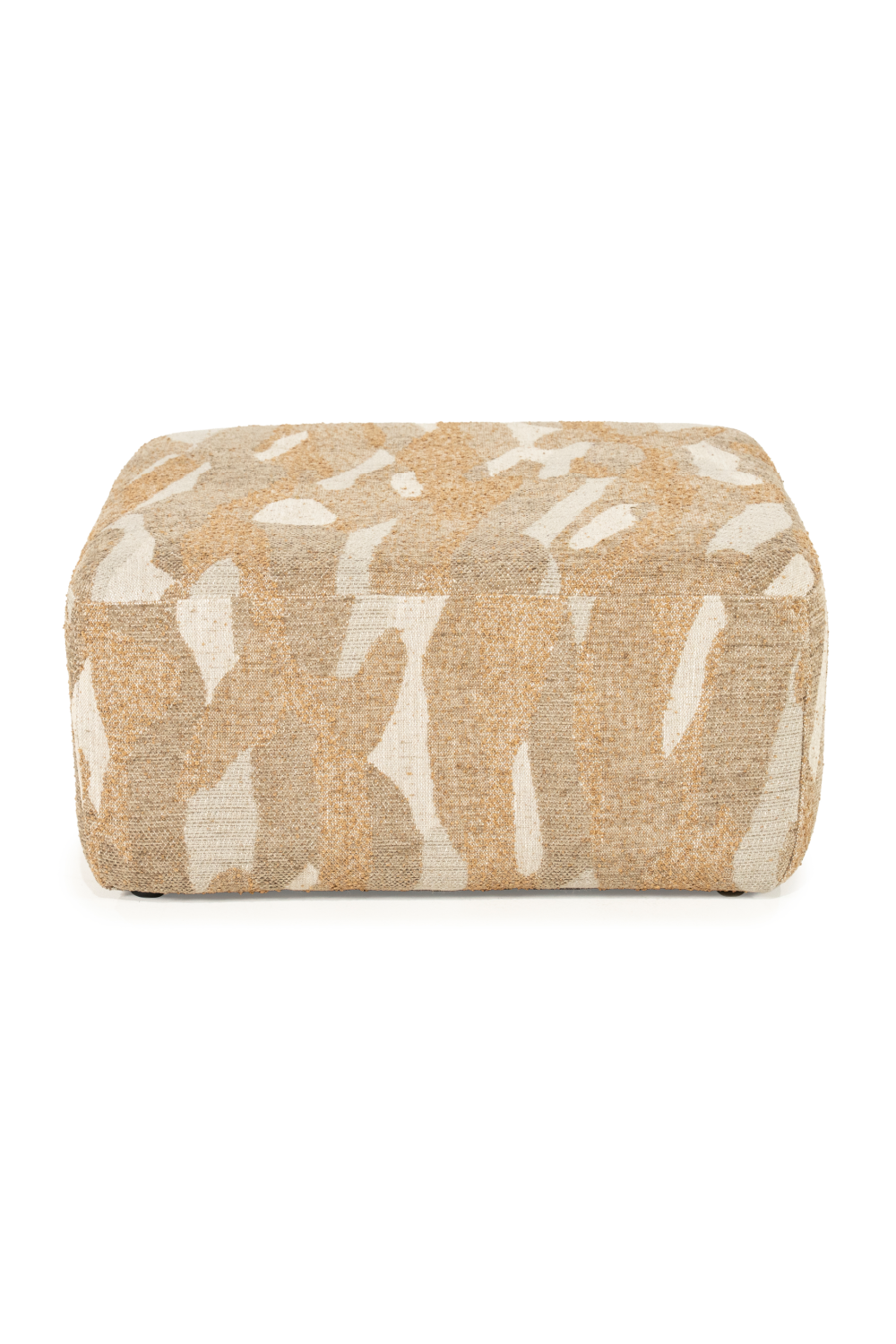Printed Fabric Square Pouf L | By-Boo Rytm | Oroa.com