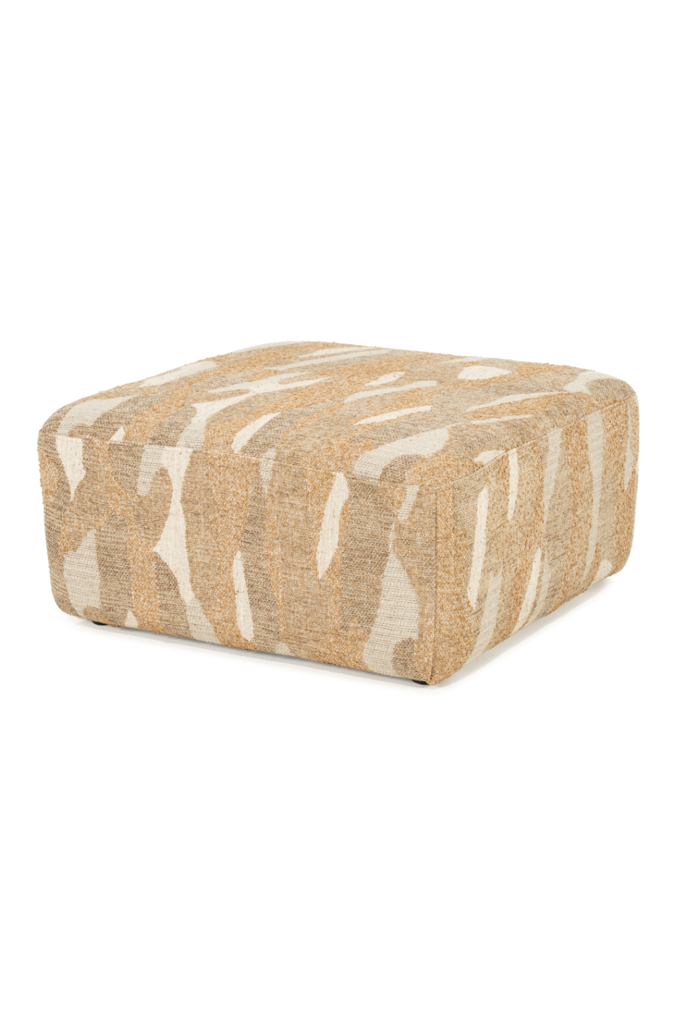 Printed Fabric Square Pouf L | Oroa.com