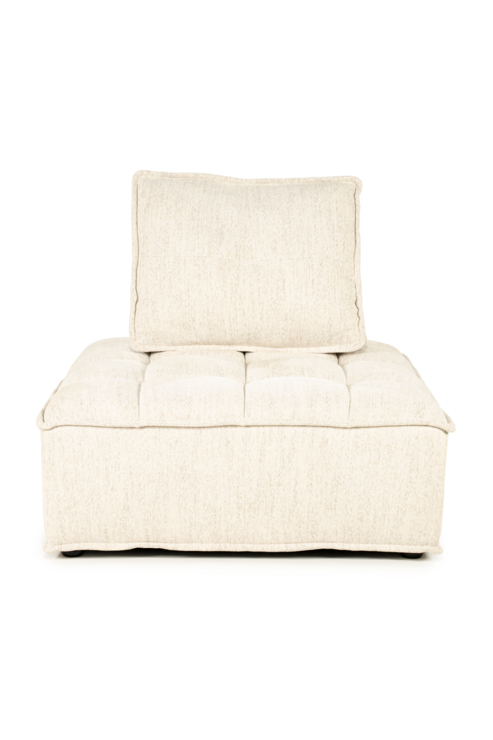 Square-Tufted Beige Lounge Chair | Oroa.com