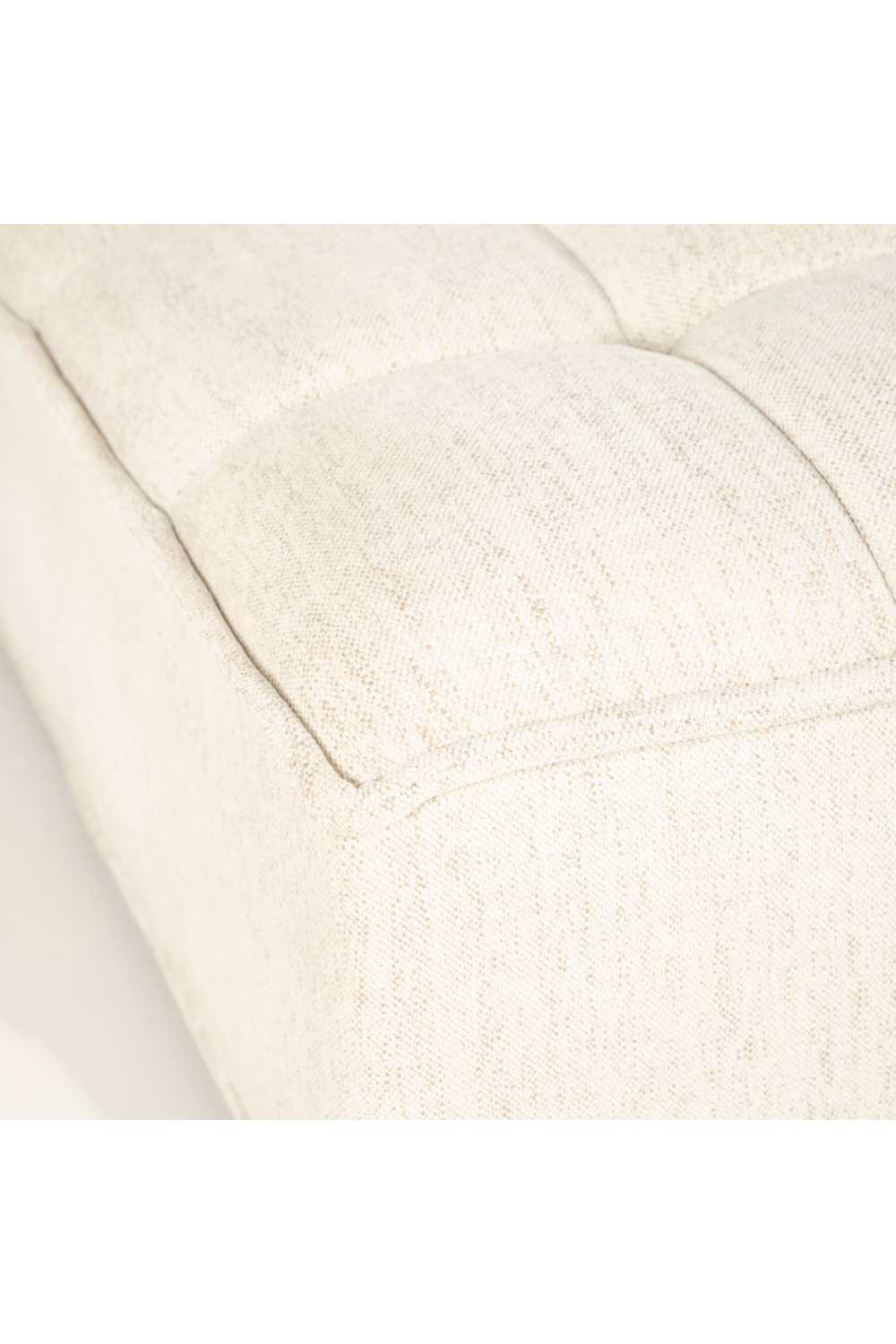 Square-Tufted Beige Lounge Chair | Oroa.com