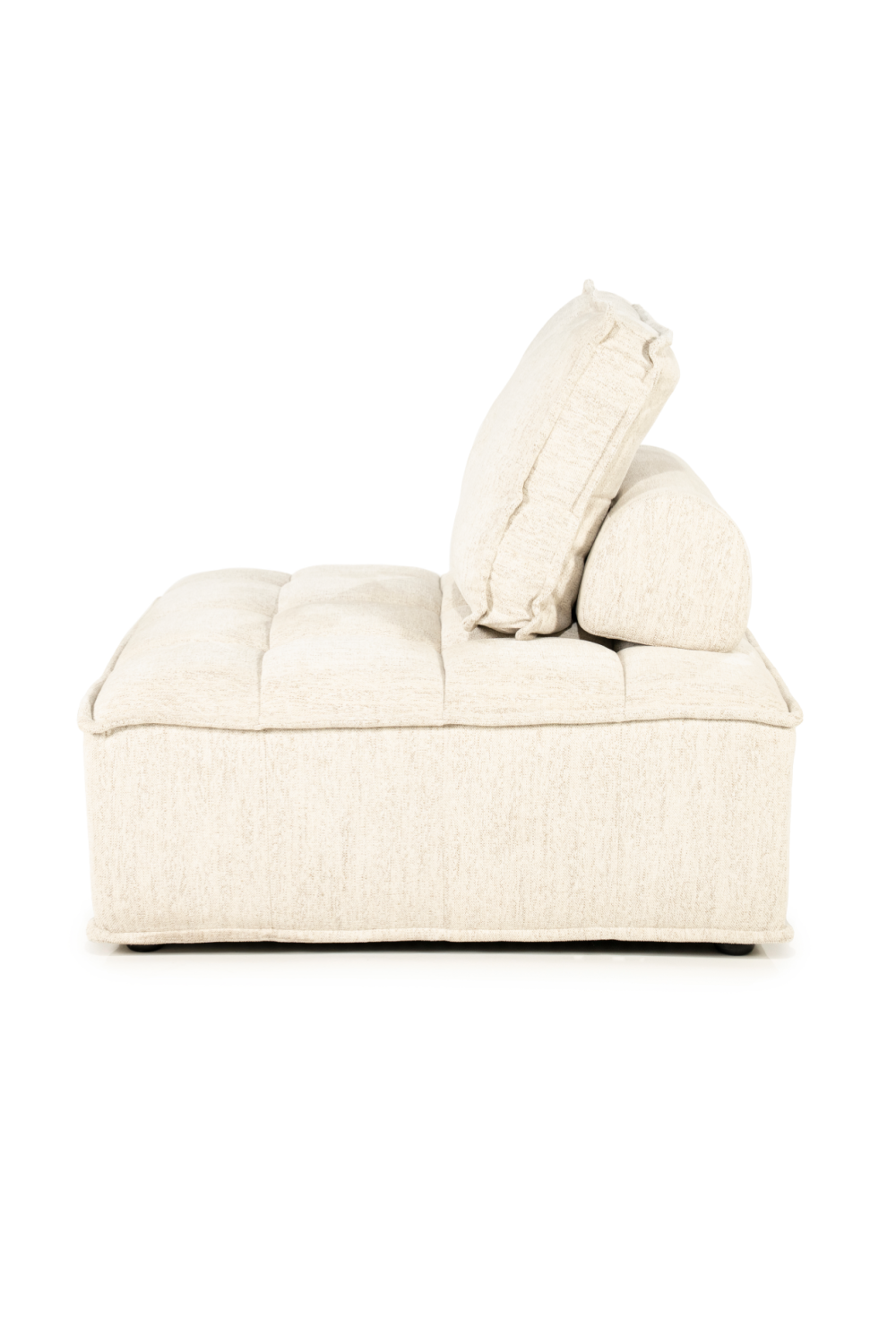 Square-Tufted Beige Lounge Chair | Oroa.com