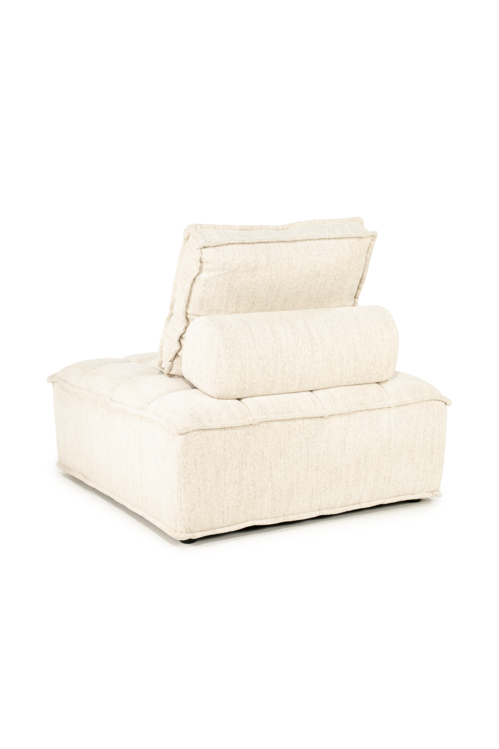 Square-Tufted Beige Lounge Chair | Oroa.com