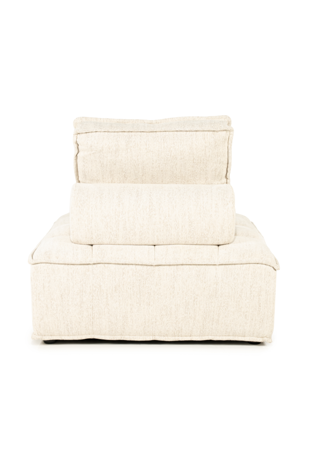Square-Tufted Beige Lounge Chair | Oroa.com