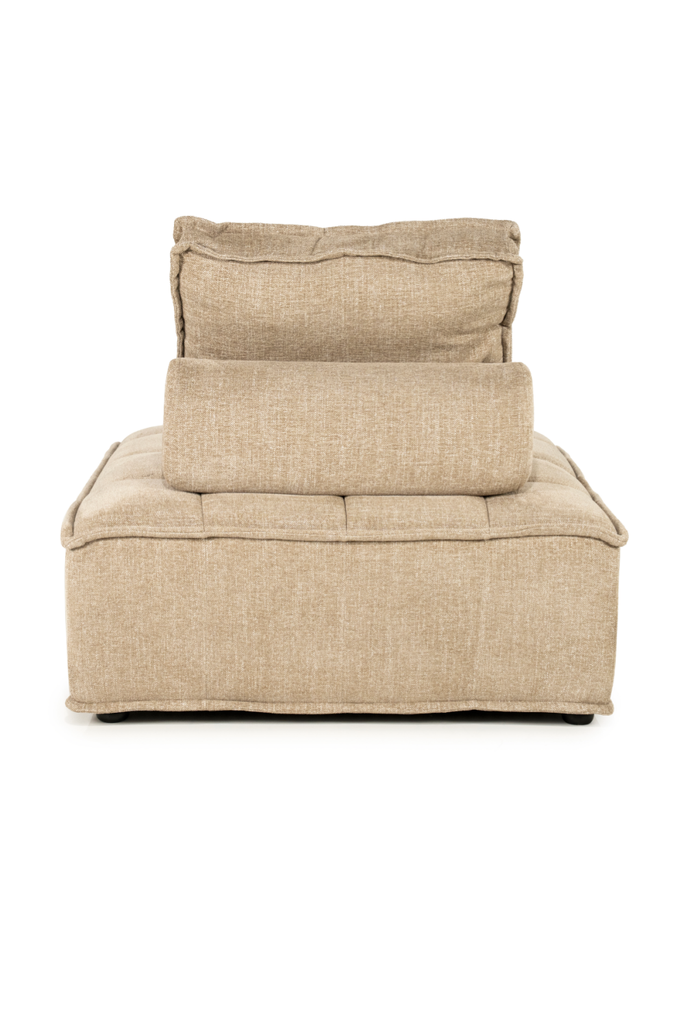 Square-Tufted Beige Lounge Chair | Oroa.com