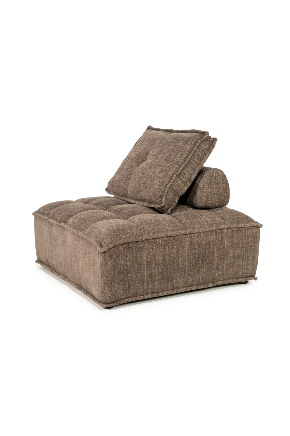 Square-Tufted Beige Lounge Chair | Oroa.com