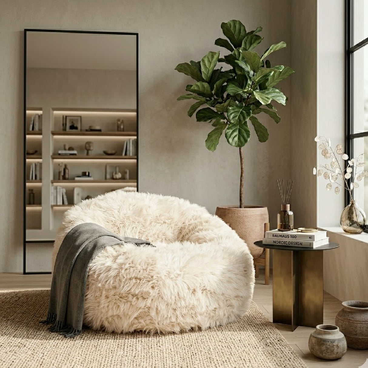 Furry Inflatable Chair | Oroa.com