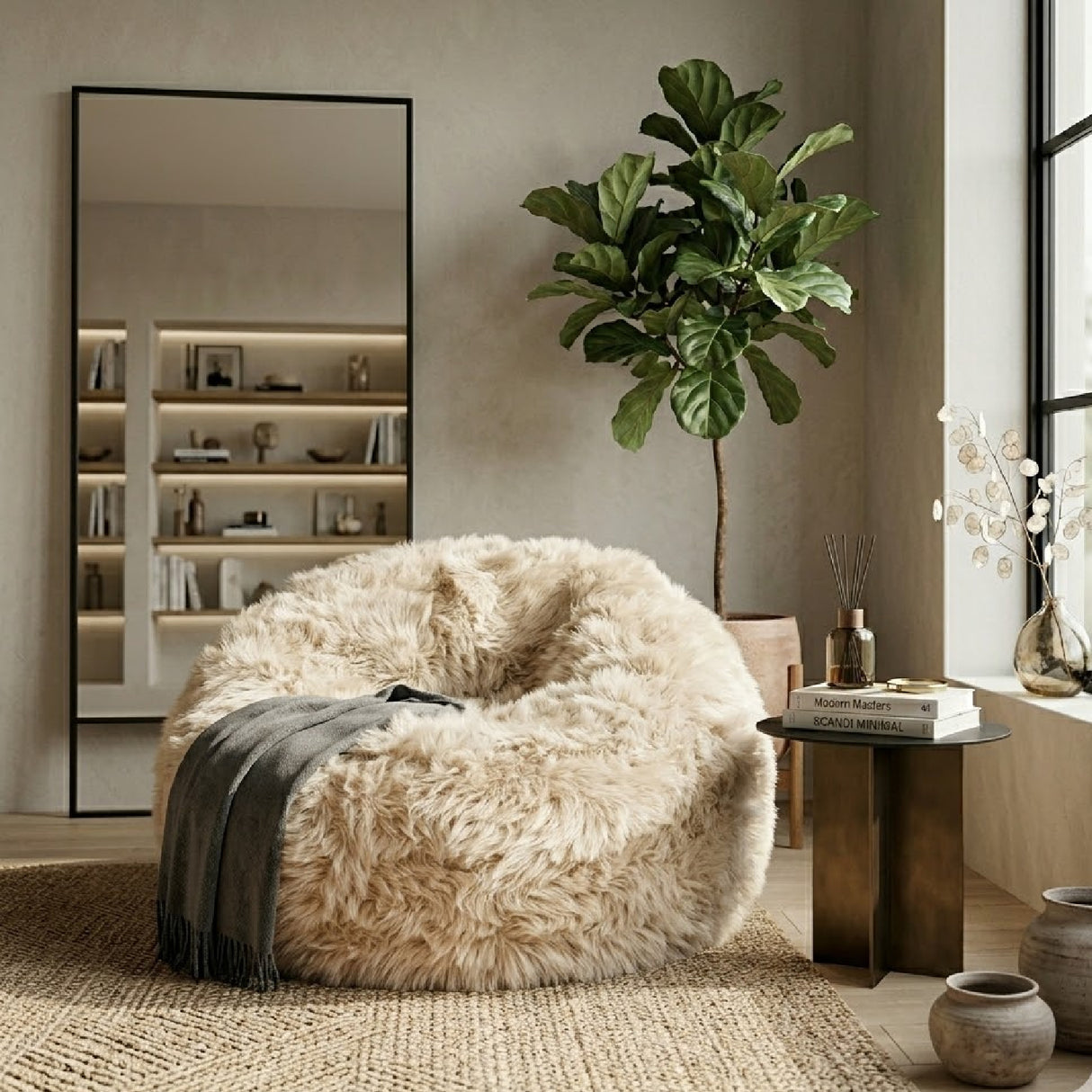 Furry Inflatable Chair | Oroa.com