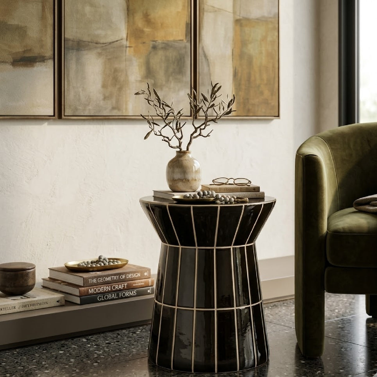 Glazed Pottery Side Table | Oroa.com