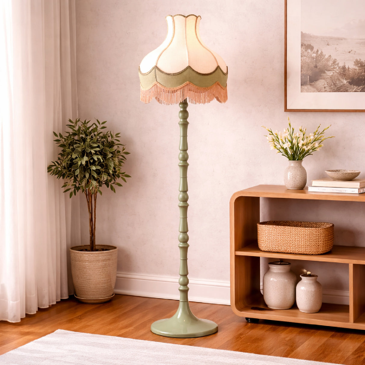 Jute Fringed Floor Lamp | Oroa.com