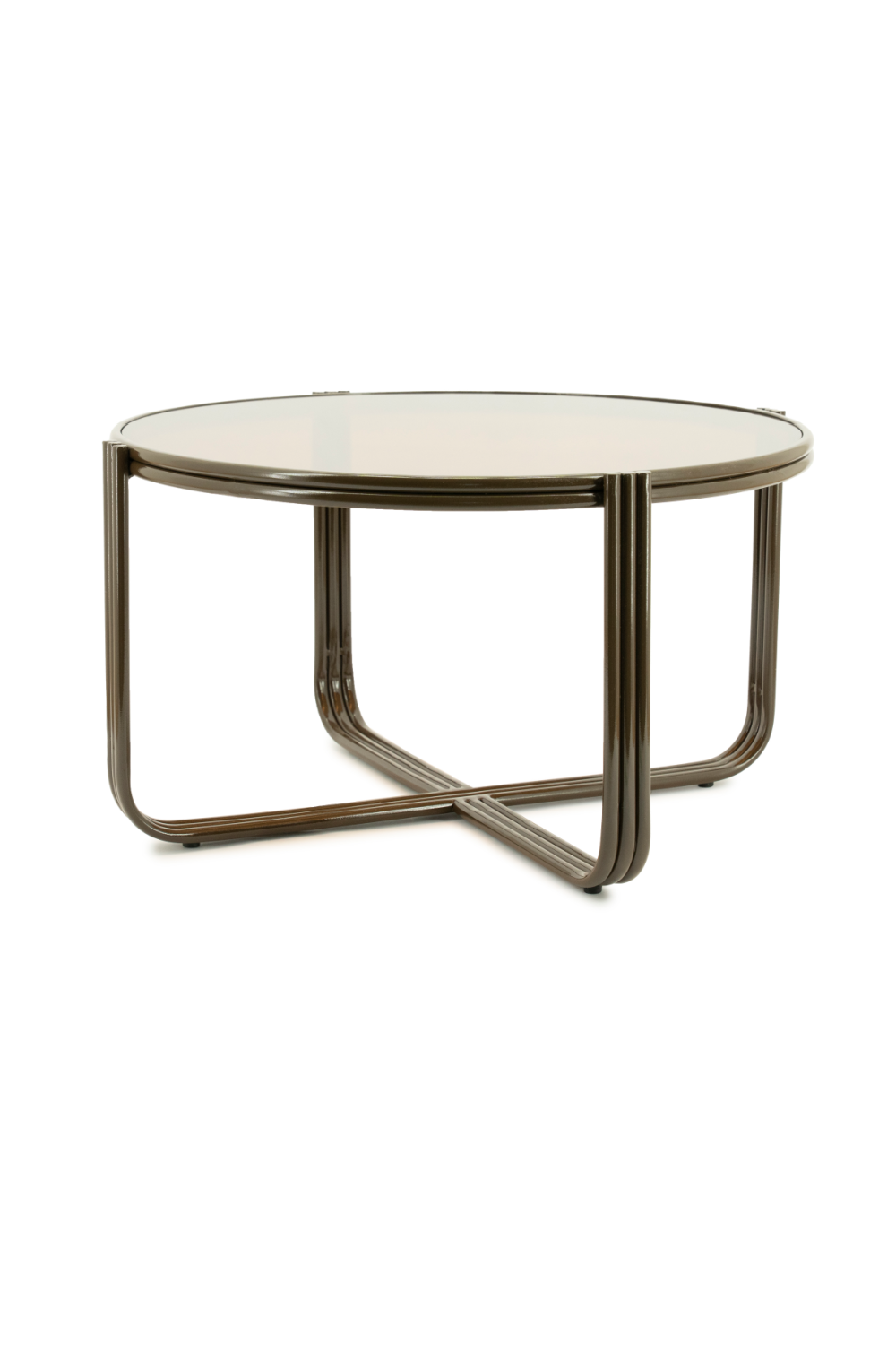 Cruciform Base Glass Coffee Table | Oroa.com