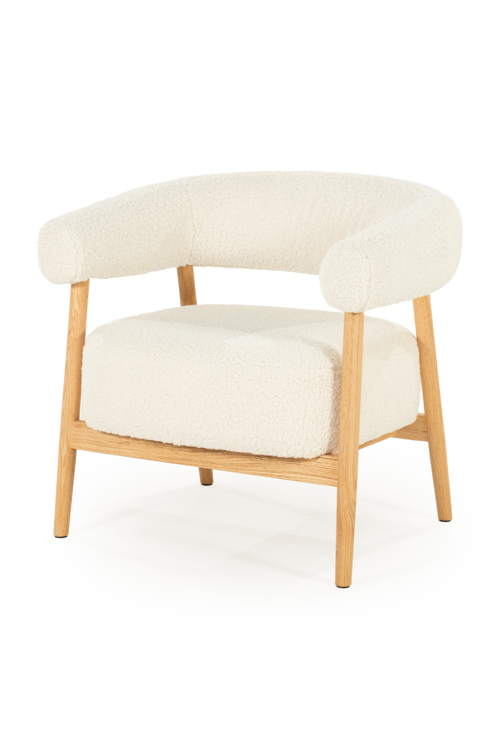 Oak Framed Curve Lounge Chair | Oroa.com