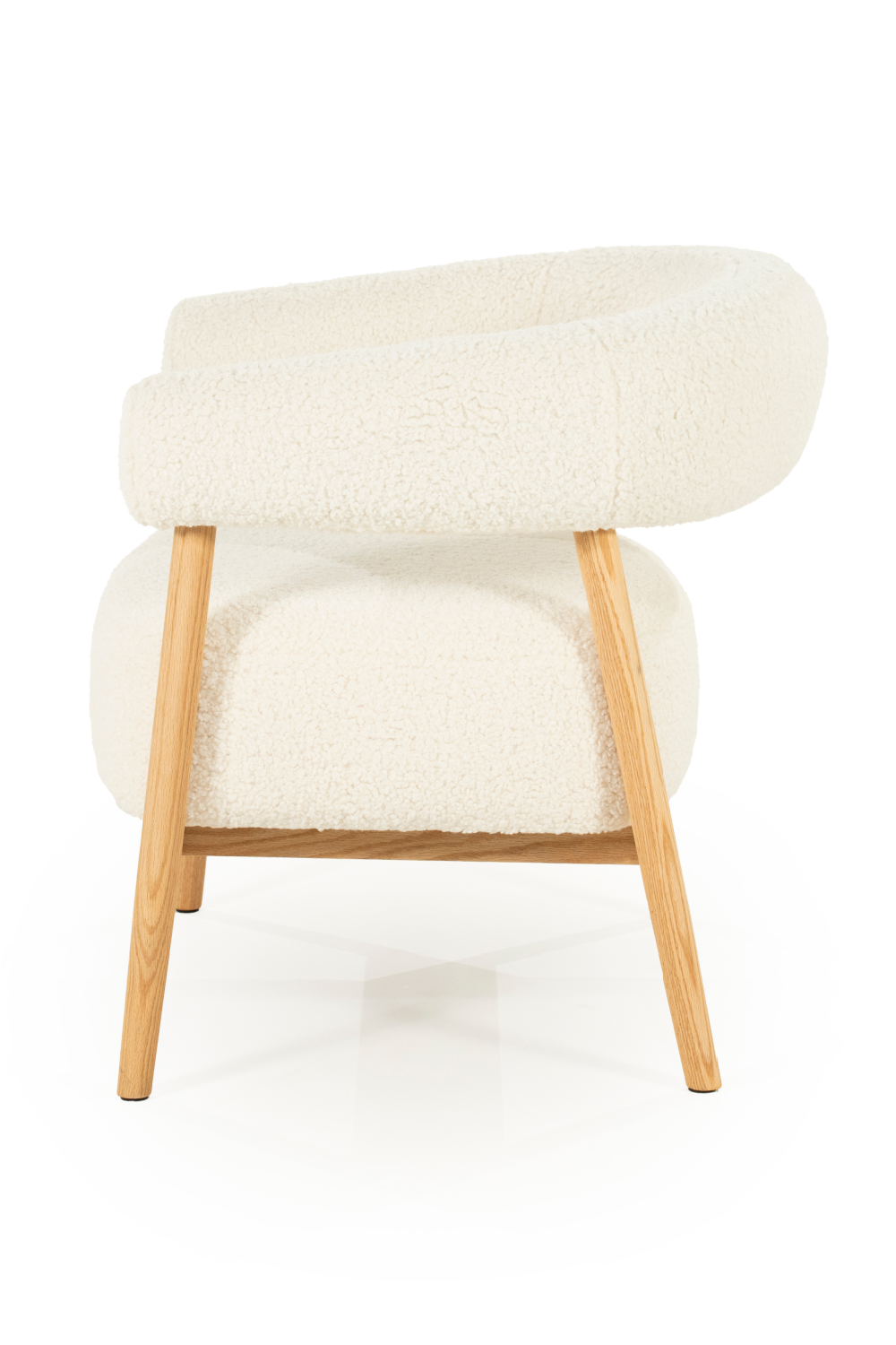 Oak Framed Curve Lounge Chair | Oroa.com