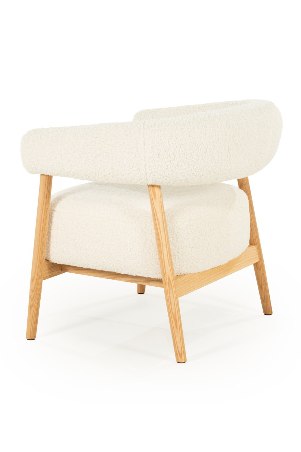 Oak Framed Curve Lounge Chair | By-Boo Cozy | Oroa.com