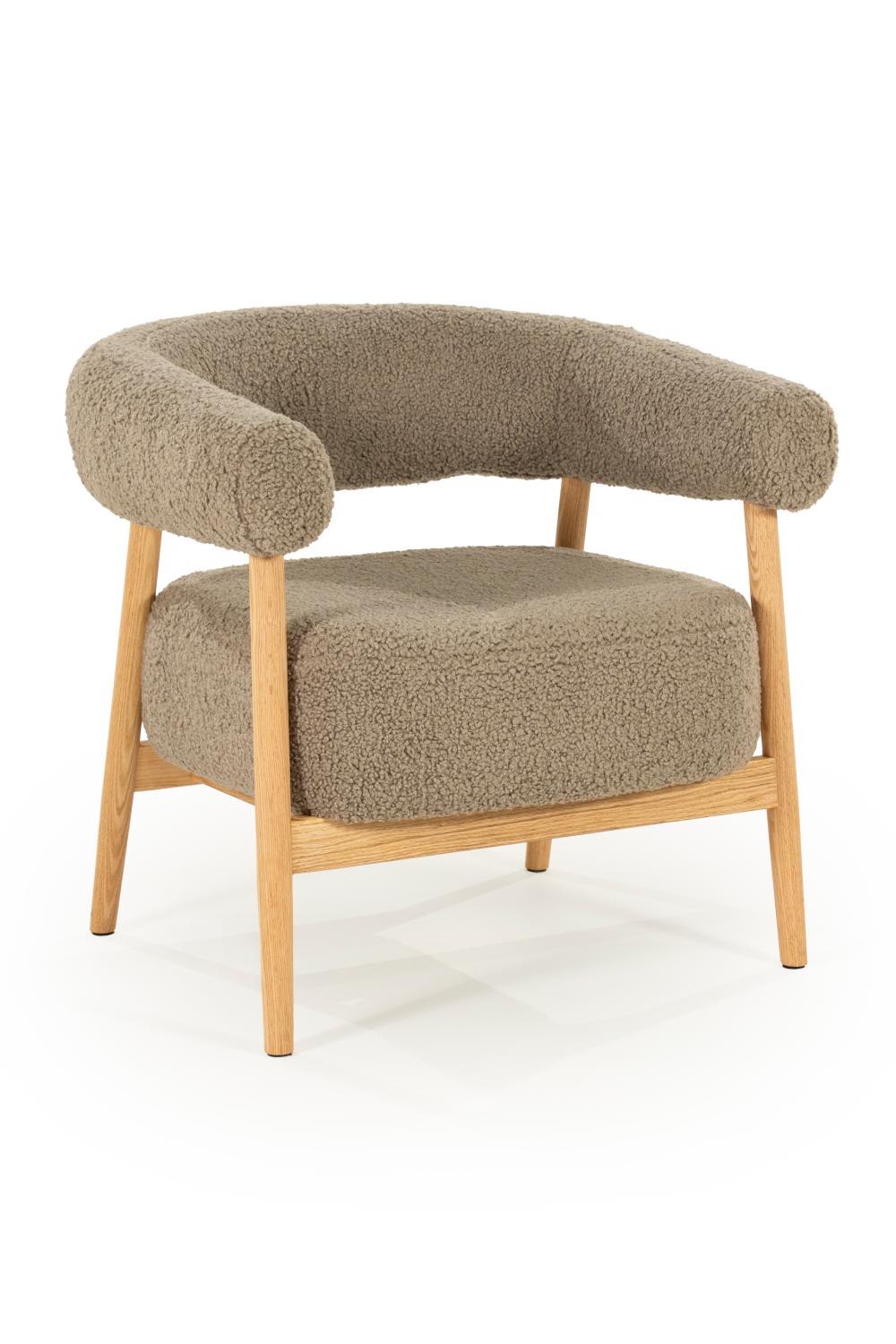 Oak Framed Curve Lounge Chair | Oroa.com