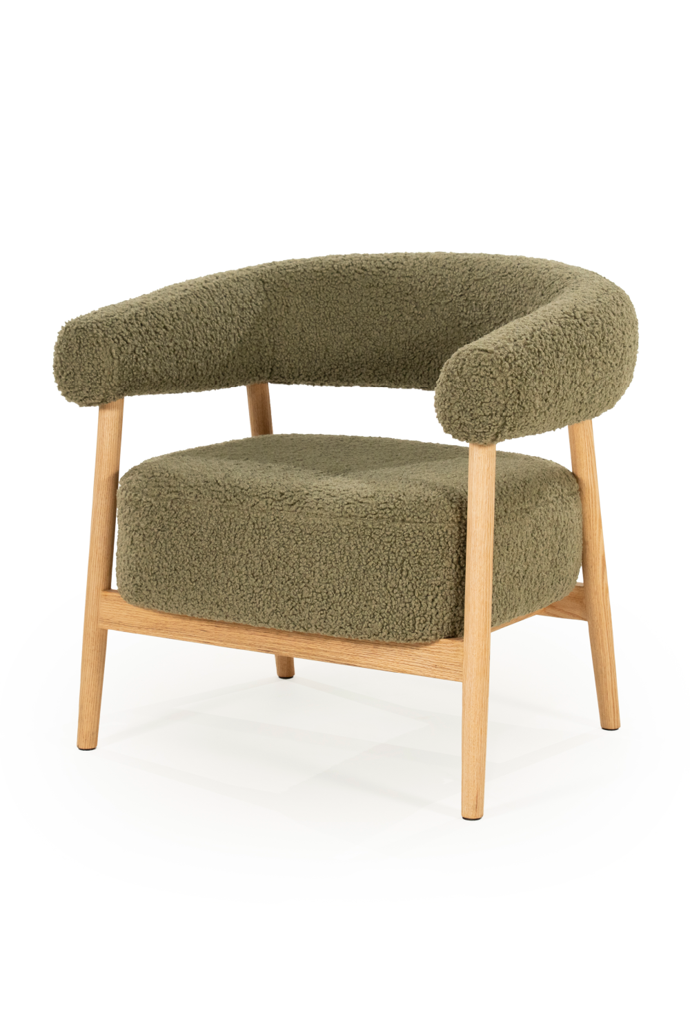 Oak Framed Curve Lounge Chair | By-Boo Cozy | Oroa.com