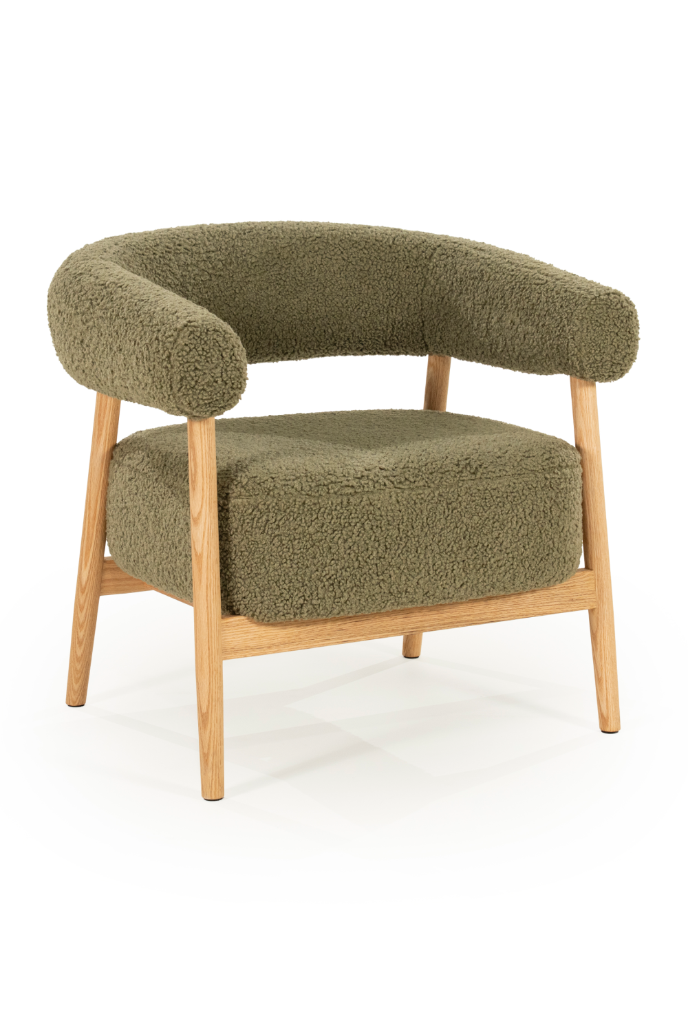 Oak Framed Curve Lounge Chair | By-Boo Cozy | Oroa.com